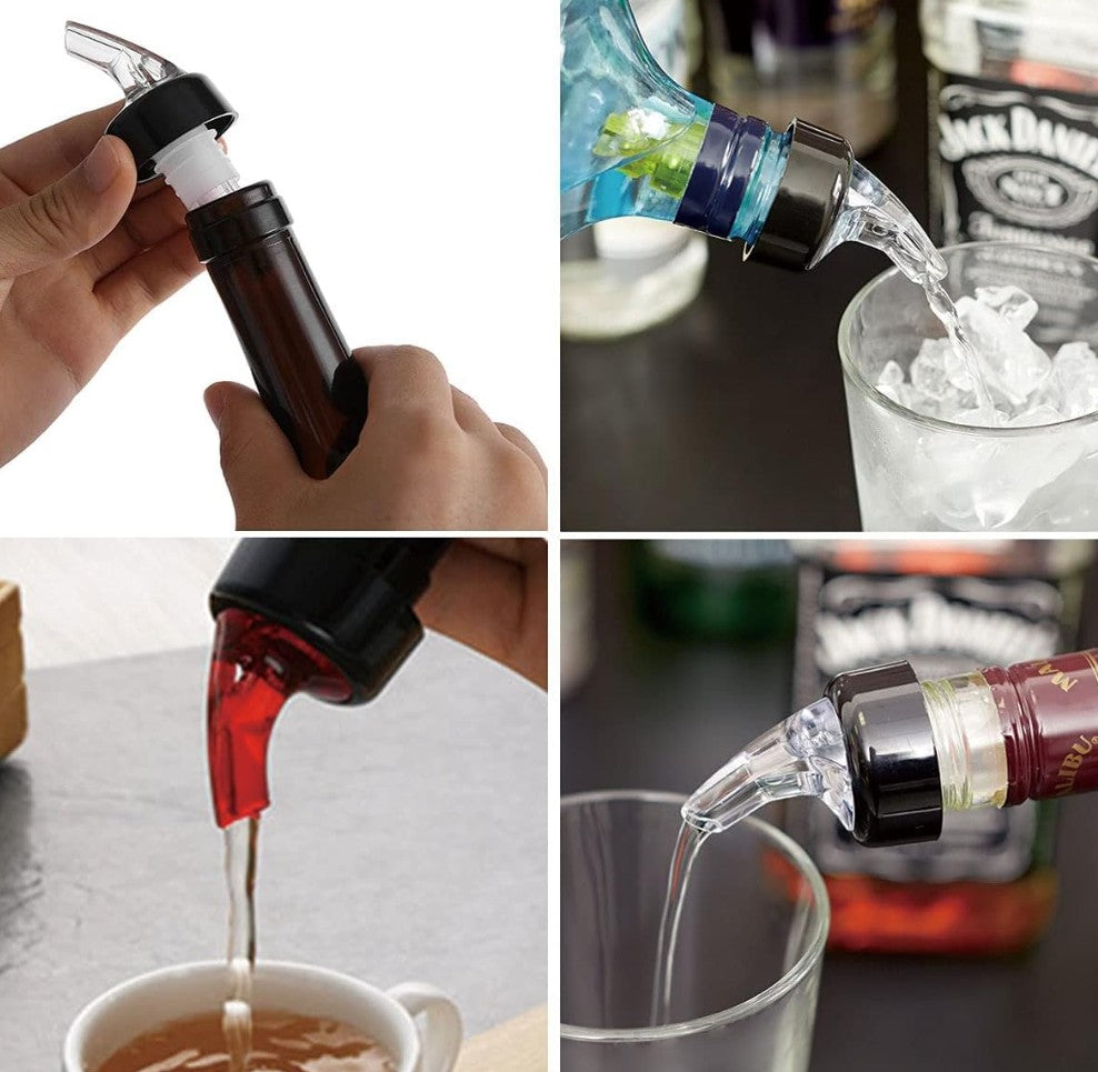 Dop picurator cu dozator 30 ml pentru sticle de bauturi alcoolice, Zola®, turnare precisa, diametru gaura 1.8 cm, plastic si otel, negru Dop picurator cu dozator 30 ml pentru sticle de bauturi alcoolice, Zola®, turnare precisa, diametru gaura 1.8 cm, plastic si otel, negru